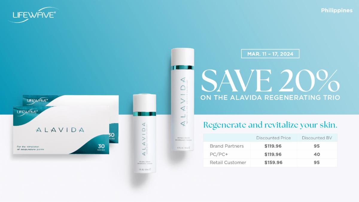 Give the gift of great skin with 15% off the Alavida Regenerating Trio! Alavida skincare